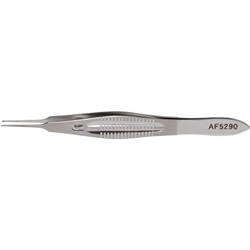 Stern-Castroviejo Suture Forceps, Wide Handle, 0.5 Mm Teeth & Lock, W/ Platform, Straight, 4 1/8" (10.5 Cm)